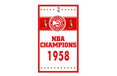 Atlanta Hawks World Champions Flag 3ft x 5ft Polyester NBA Banner Flying Size No